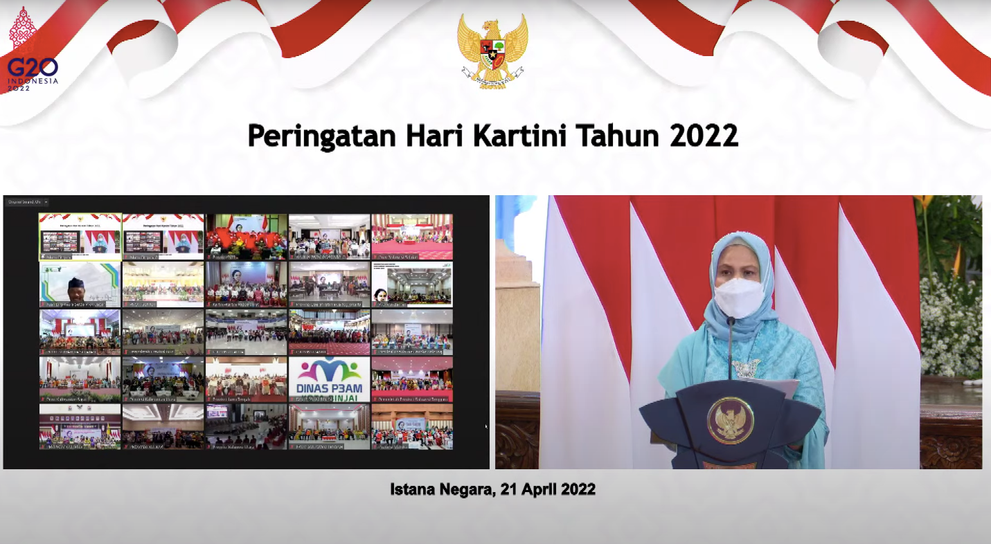 Iriana Jokowi: Peringatan Hari Kartini Momentum Perempuan Indonesia Bangkit dari Pandemi