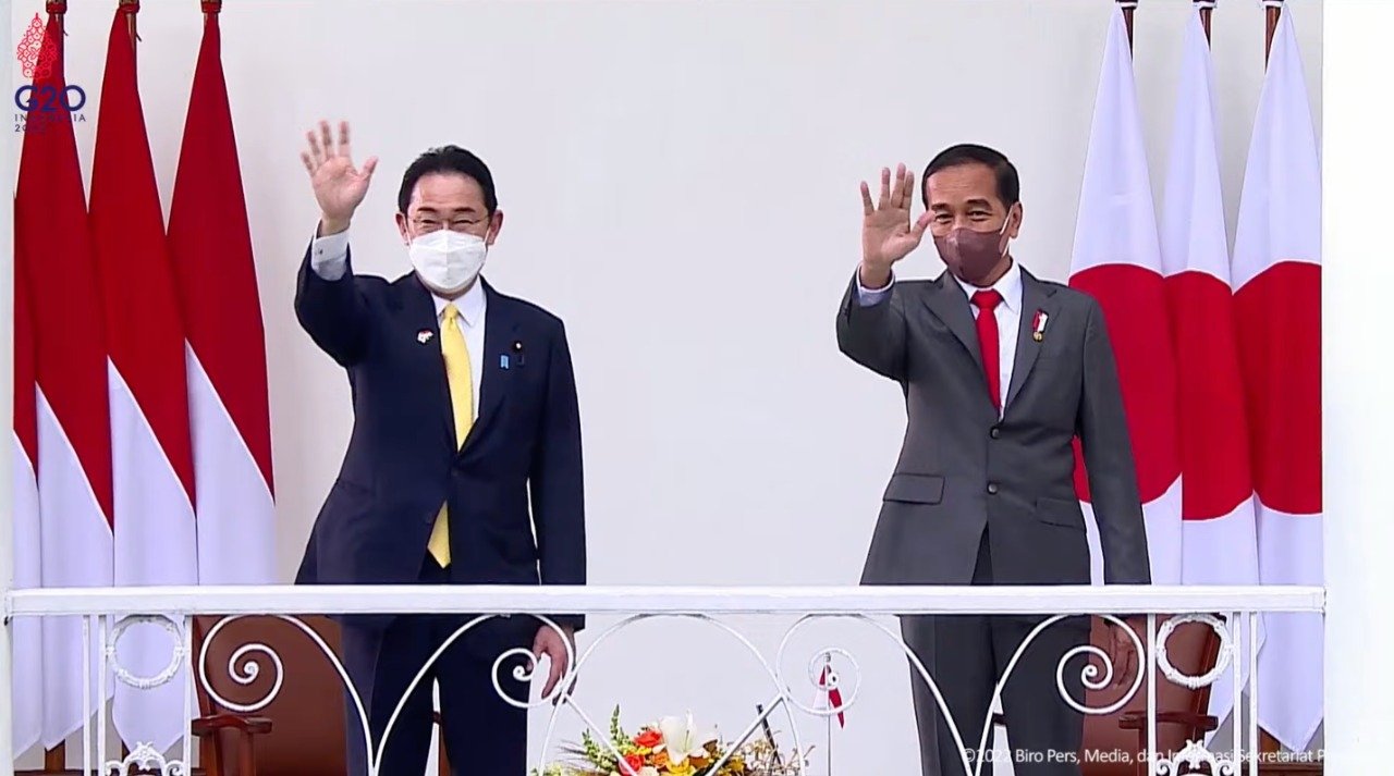 Presiden Jokowi Sambut PM Jepang Fumio Kishida di Istana Bogor