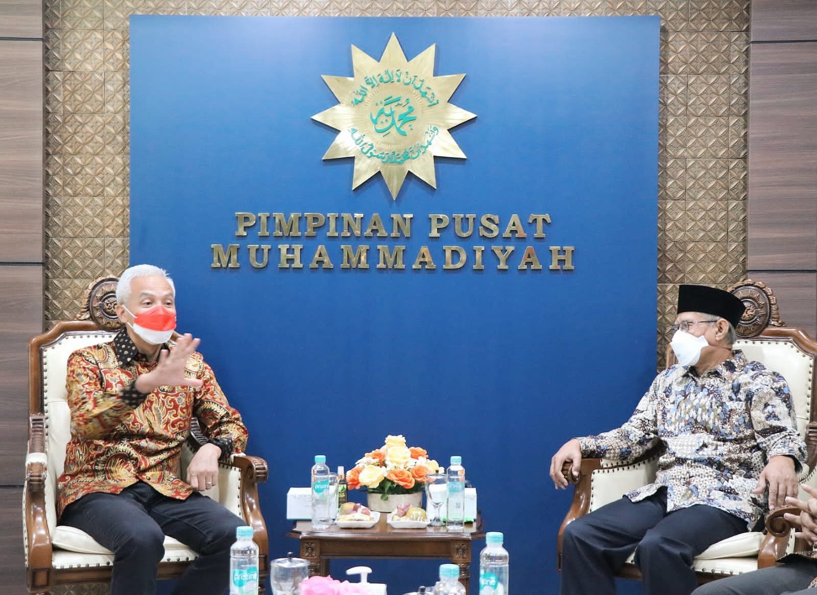 Ganjar Temui Haedar Nashir, Bahas Kebangkitan UMKM dan Ketahanan Pangan