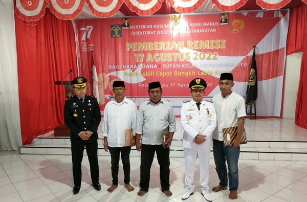 Momen HUT ke-77 RI, 159 Napi Rutan Kelas IIB Pasangkayu Mendapatkan Remisi